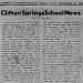 Clifton Springs School News