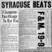 Syracuse Beast F&M, 19-9