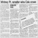 Whitney Pt. wrestlers wins Cole crown