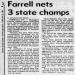 Farrell nets 3 state champs