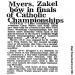 Myers, Zakel bow in finals of Catholic Championships