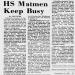 HS Matmen Keep Busy