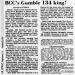 Broome's Gumble 134 king!