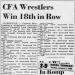 CFA Wrestlers Win 18th in Row
