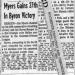 Myers Gains 37th In Byron Victory
