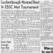 Luckenbaugh Names Best In ESSC Mat Tournament