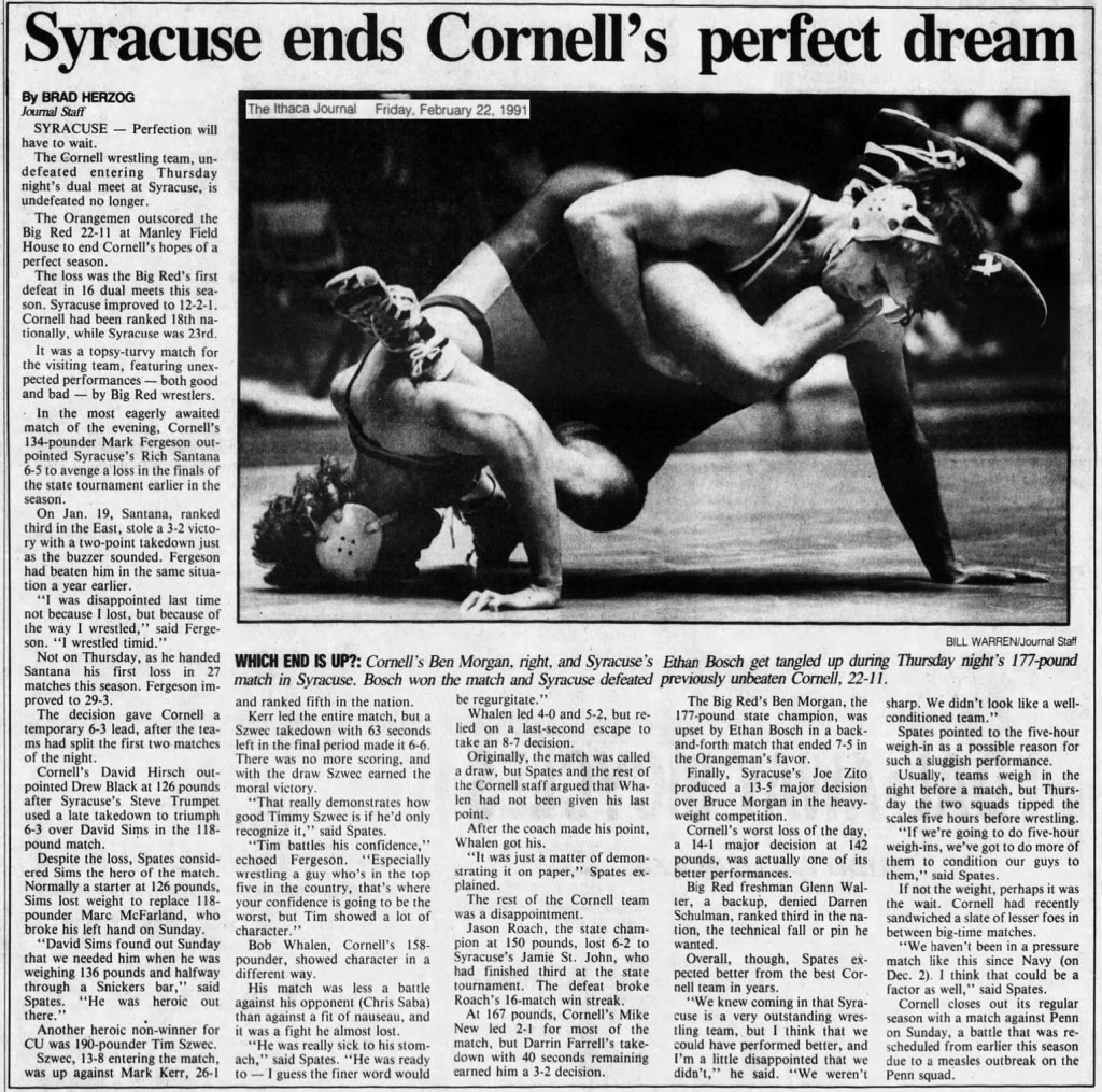 Syracuse ends Cornell's perfect dream