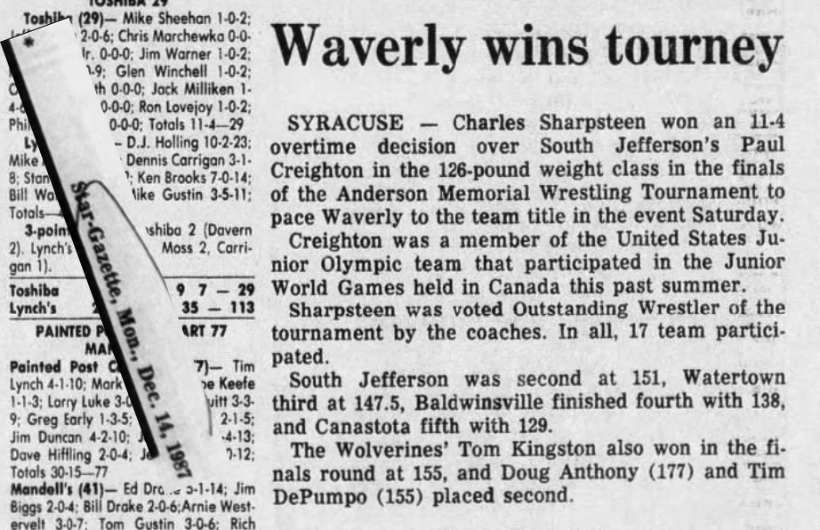 Waverly wins Bill Andersen Memorial