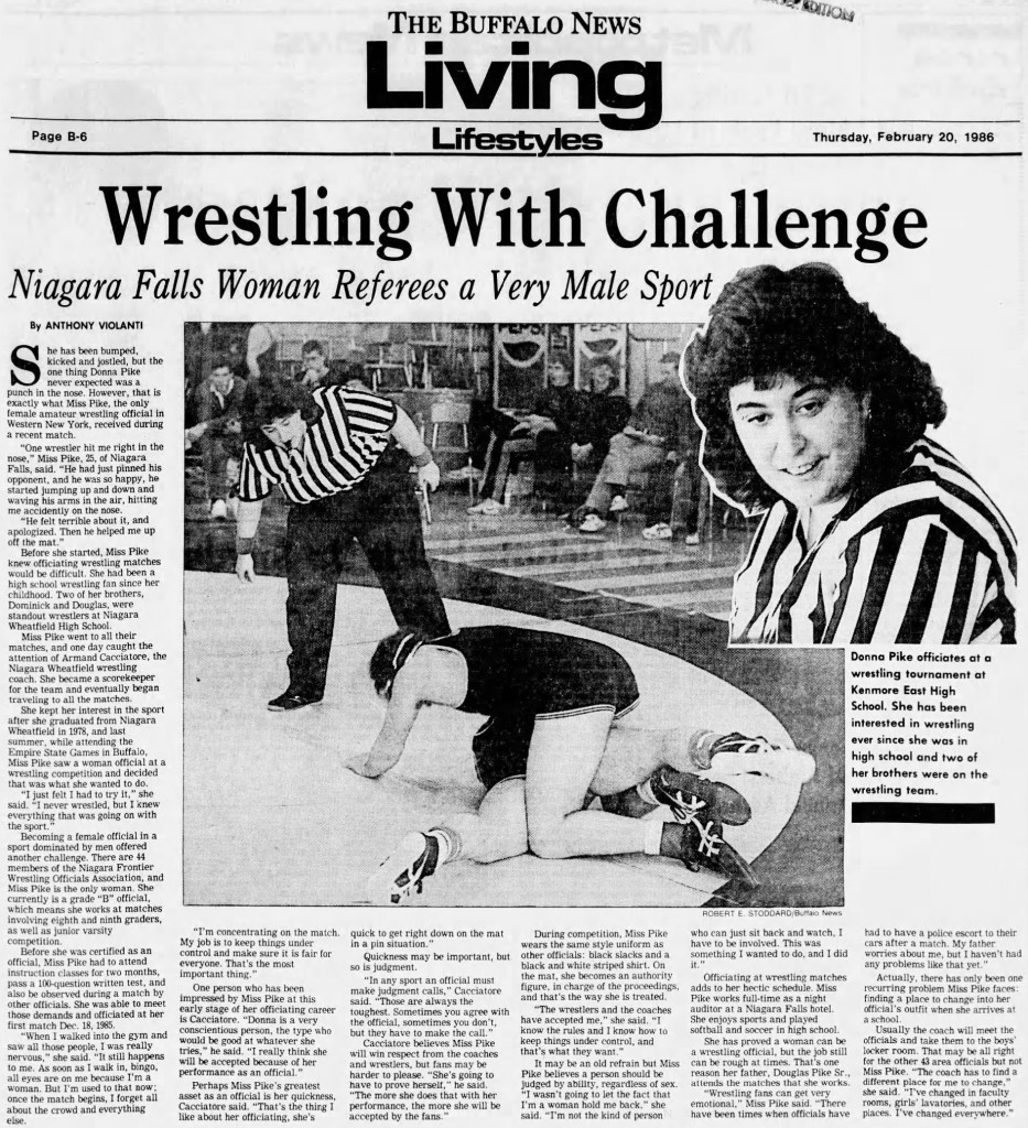 Wrestling With Challenge: Niagara Falls Woman Referees a Very Male Sport